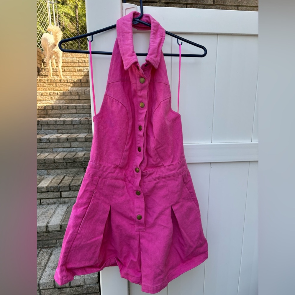 Hot pink romper